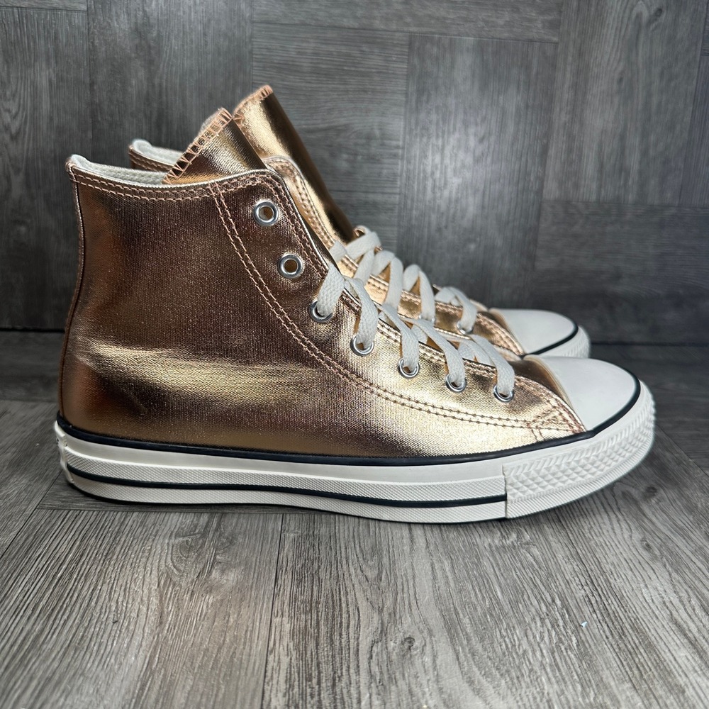 Converse Chuck Taylor All Star High Top Women 7.5 Rose Gold Metallic NEW A11792C